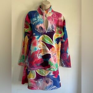 T by Talbots Multicolor Top and Skort Set EUC SzM Golf Pickleball Resort